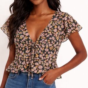 SO Floral Women's Crop Top - XL